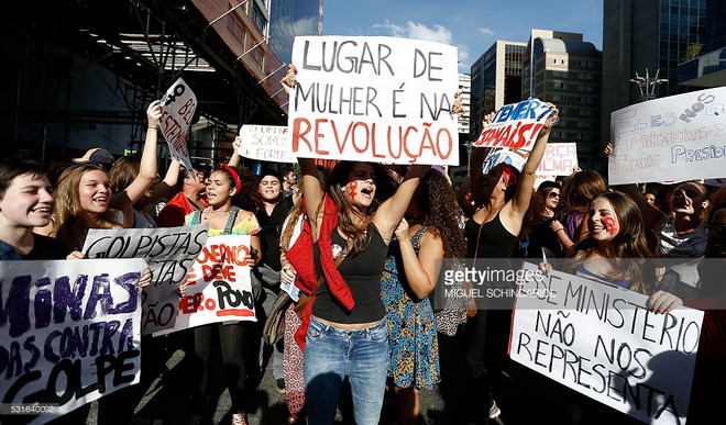 [Video] Hàng nghìn người Brazil biểu tình phản đối chính phủ lâm thời ảnh 1