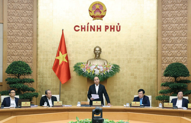 Thủ tướng Nguyễn Xuân Phúc phát biểu. (Ảnh: Thống Nhất/TTXVN) Thủ tướng: Đẩy mạnh tiêu dùng nội địa, giữ an toàn giao thông dịp Tết ảnh 1