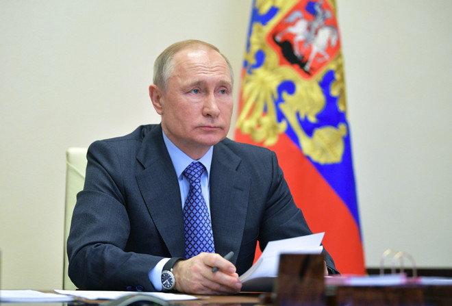 Tổng thống Nga Vladimir Putin. (Ảnh: THX/ TTXVN) Tổng thống Putin: Nga vẫn chưa chạm tới đỉnh dịch COVID-19 ảnh 1