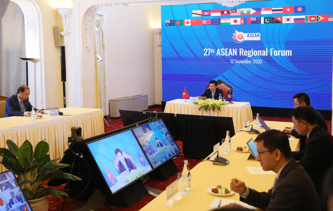 Diễn đàn Khu vực ASEAN lần thứ 27 (ARF). (Ảnh: Lâm Khánh/TTXVN) Thúc đẩy cộng đồng ASEAN đồng thuận và đoàn kết với các đối tác ảnh 1