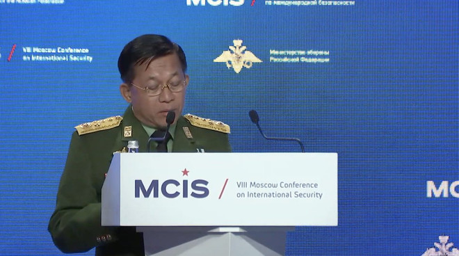 Lãnh đạo quân sự Myanmar đến Moskva dự hội nghị an ninh quốc tế ảnh 1