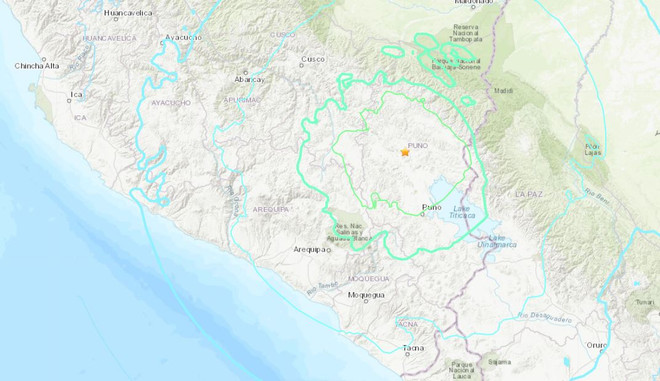 Động đất độ lớn 7,2 làm rung chuyển miền Nam Peru ảnh 1