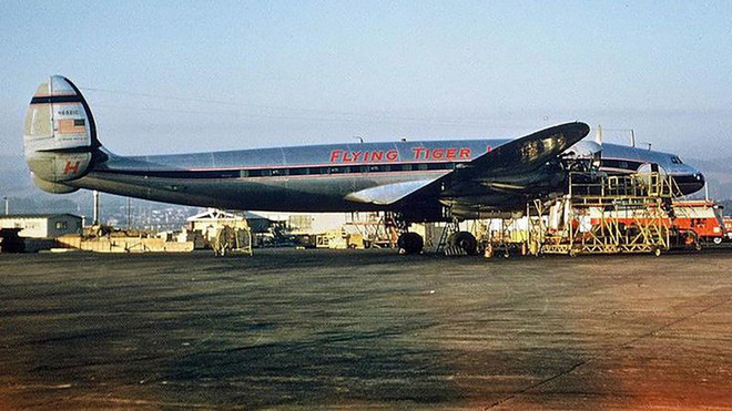 Chiếc máy bay Lockheed Super Constellation của hãng hàng không Flying Tiger Line. (Nguồn: Quân đội Mỹ) may bay mat tich 2.jpg