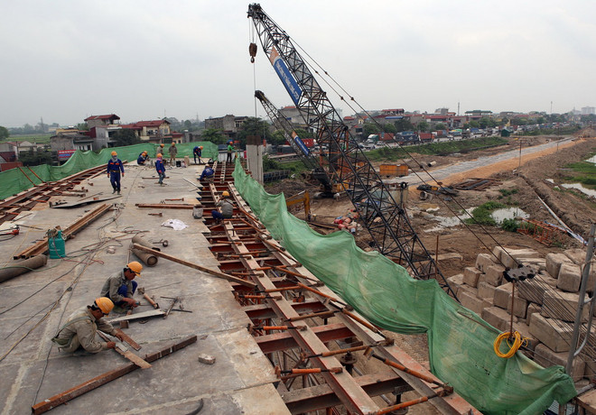 Chuẩn bị thông xe nút giao điều chỉnh cầu Thanh Trì và Quốc lộ 5 ảnh 1