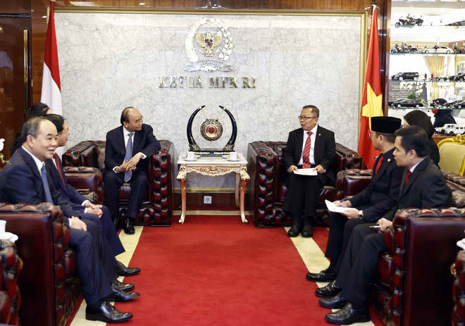 Chủ tịch nước hội kiến quyền Chủ tịch Lưỡng viện Indonessia ảnh 1