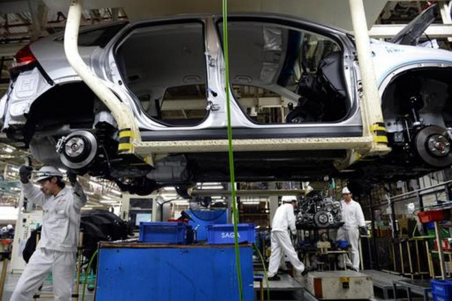 Một nhà máy sản xuất ô tô tại Thái Lan. (Ảnh: AFP) Lĩnh vực sản xuất của Đông Nam Á đối mặt với nhiều rủi ro do đại dịch ảnh 1