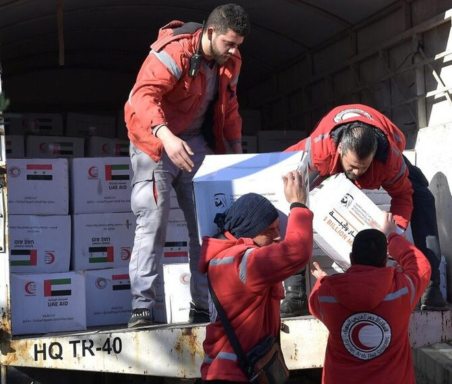 UAE gửi thêm hàng viện trợ cho các nạn nhân động đất ở Syria ảnh 1