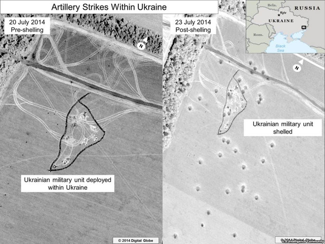 Nga: Mỹ đưa ra hình ảnh vệ tinh giả về vụ pháo kích vào Ukraine ảnh 2