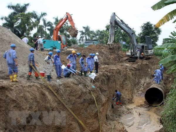 Hà Nội tạm ngừng cấp nước do đường ống nước sạch Sông Đà gặp sự cố ảnh 1