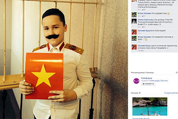 Học sinh Nga mặc trang phục Stalin đóng vở kịch trong Kinh thánh ảnh 1