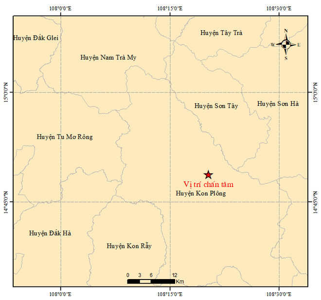 Kon Tum: Tiếp tục xảy ra động đất có độ lớn 3.9 tại huyện Kon Plông ảnh 1