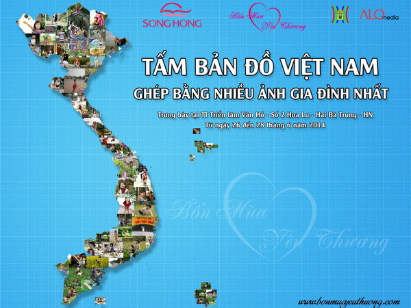 Xác lập kỷ lục bản đồ Việt Nam ghép từ ảnh gia đình ảnh 1