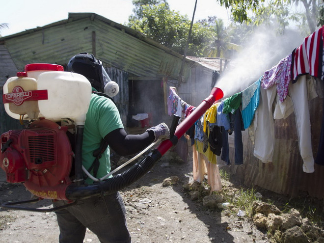 Phun thuốc diệt muỗi -vật chủ lan truyền bệnh sốt xuất huyết. (Nguồn: AFP) Paraguay cảnh báo dịch sốt xuất huyết khi diễn ra World Cup ảnh 1
