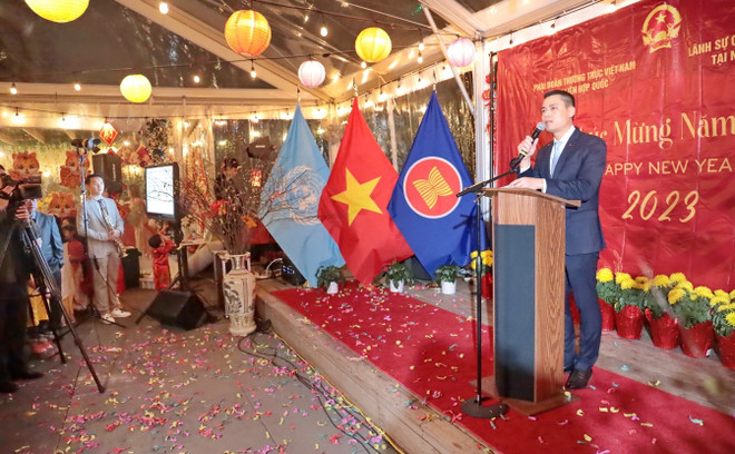 Phái đoàn Việt Nam tại LHQ tổ chức Tết Cộng đồng-Xuân Quê hương ảnh 1