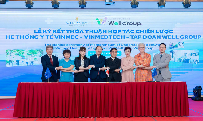 Lễ ký kết hợp tác chiến lược giữa Tập đoàn Vingroup và Tập đoàn Well Group (Nhật Bản) để phát triển mô hình Trung tâm chăm sóc sức khỏe người cao tuổi cao cấp tại Việt Nam. Lễ ký kết hợp tác chiến lược giữa Tập đoàn Vingroup và Tập đoàn Well Group (Nhật Bản) để phát triển mô hình Trung tâm chăm sóc sức khỏe người cao tuổi cao cấp tại Việt Nam.
