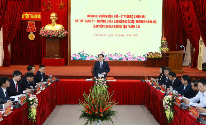 Bí thư Hà Nội: Thanh Oai cần tạo nền tảng để sớm phát triển thành quận ảnh 1