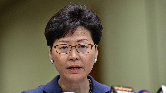 Trưởng Đặc khu hành chính Hong Kong (Trung Quốc) Lâm Trịnh Nguyệt Nga. (Ảnh: AFP) Hong Kong công bố dự thảo sửa đổi cải thiện hệ thống bầu cử năm 2021 ảnh 1