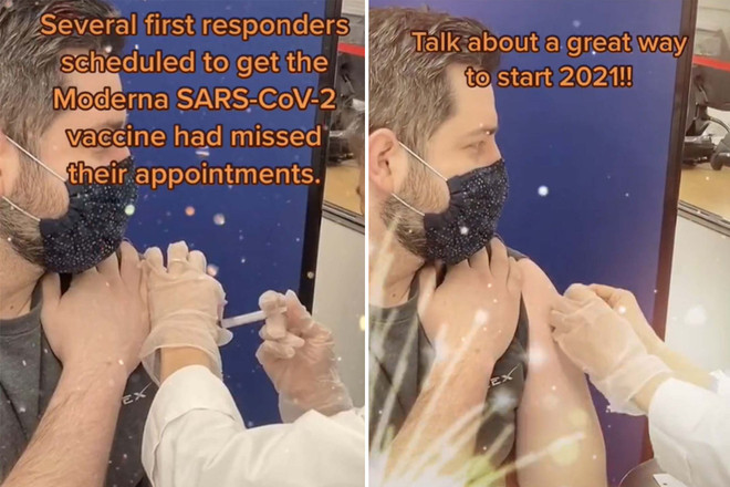 Sinh viên Mỹ ngẫu nhiên được tiêm vắcxin khi đang mua sắm ở siêu thị ảnh 1