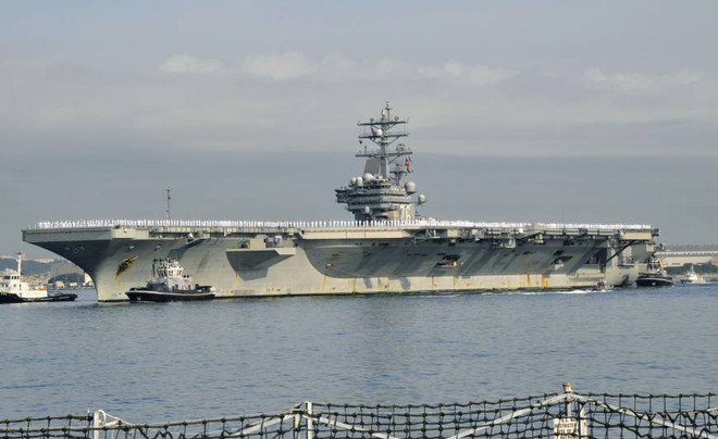 Tàu sân bay hạt nhân USS Ronald Reagan của Mỹ đến Nhật Bản ảnh 1