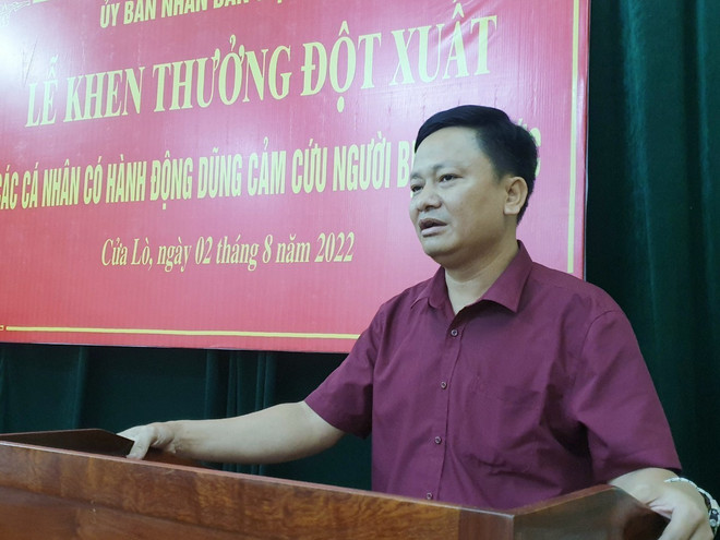 Nghệ An: Khen thưởng Bí thư phường dũng cảm cứu người đuối nước ảnh 1