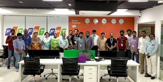 Nhân viên tại văn phòng FPT chi nhánh Ấn Độ. (Nguồn: chungta.vn) FPT Software hướng tới xây dựng trung tâm sản xuất quốc tế tại Ấn Độ ảnh 1