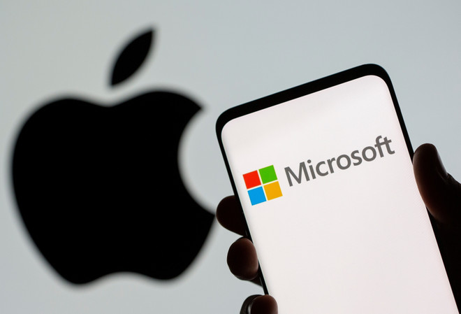 Apple và Microsoft đạt doanh thu vượt dự báo trong quý 1/2023. (Ảnh: Reuters) Google, Microsoft tăng trưởng vượt kỳ vọng khi cuộc đua AI nóng lên ảnh 1