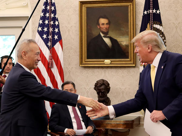 Hình ảnh lễ ký thoả thuận thương mại Mỹ-Trung giai đoạn một ảnh 1