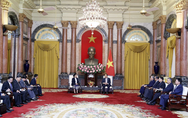 Chủ tịch nước tiếp Chánh án Tòa án nhân dân tối cao Lào Siphandon ảnh 2