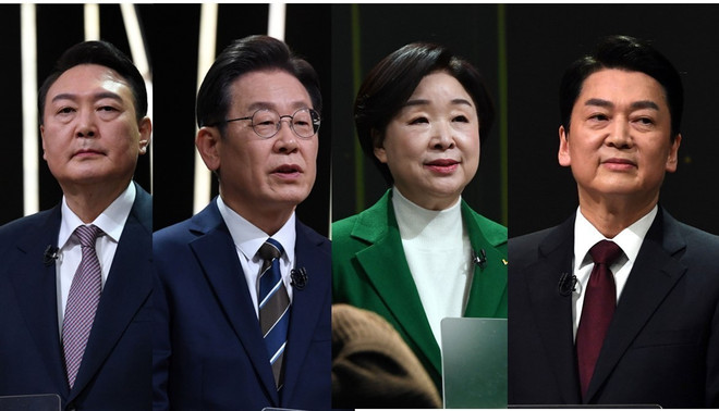 Các ứng cử viên Tổng thống Hàn Quốc tranh luận về chủ đề chính trị ảnh 1