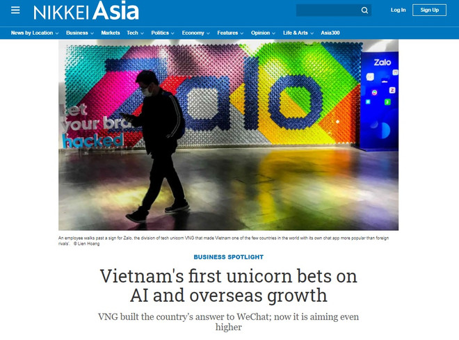 Bài viết về "kỳ lân" công nghệ VNG trên tờ Nikkei Asia. Truyền thông Nhật Bản đánh giá về “kỳ lân” công nghệ đầu tiên Việt Nam ảnh 1