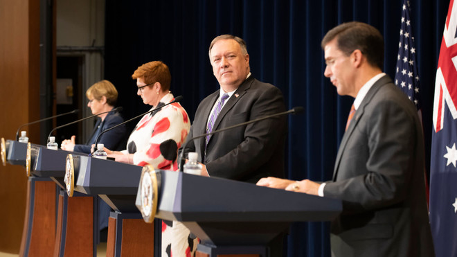 Mỹ, Australia kêu gọi giải quyết vấn đề Biển Đông theo luật quốc tế ảnh 1