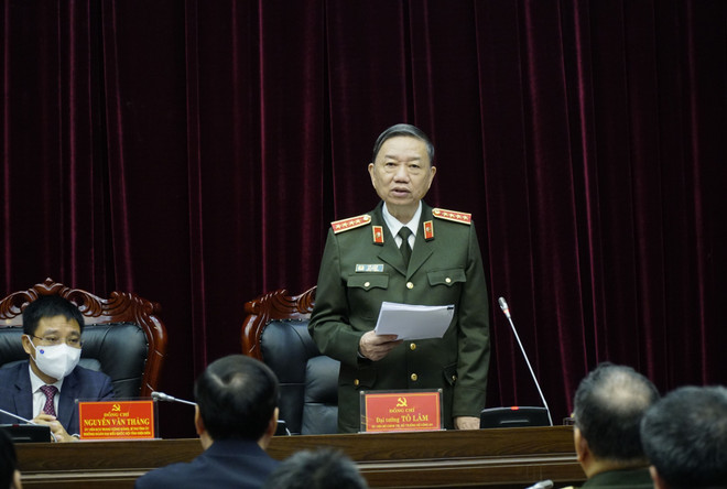 Bộ trưởng Công an Tô Lâm làm việc với lãnh đạo tỉnh Điện Biên ảnh 1