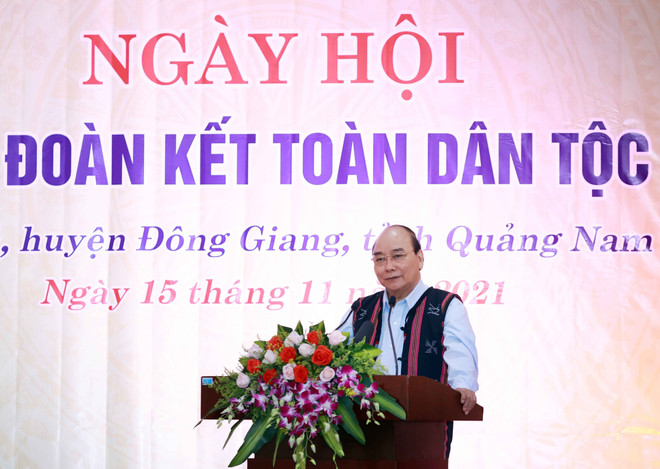 Chủ tịch nước dự Ngày hội Đại đoàn kết toàn dân tộc tại tỉnh Quảng Nam ảnh 1