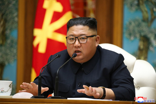 Nhà lãnh đạo Triều Tiên Kim Jong-un. (Ảnh: Yonhap/TTXVN) Nhà lãnh đạo Triều Tiên gửi thư động viên các công nhân xây dựng ảnh 1