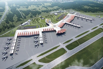 Cảng hàng không Quốc tế Phú Quốc sẽ trở thành cửa ngõ ấn tượng, hiện đại, tiện nghi tại “đảo ngọc”. (Ảnh: Tập đoàn Sun Group cung cấp)