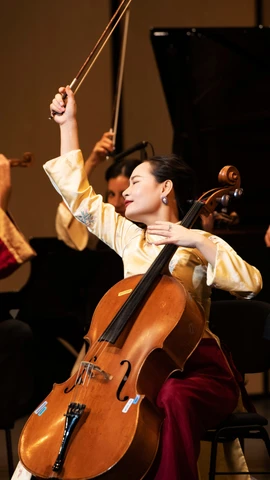 Nghệ sỹ, Tiến sỹ Đinh Hoài Xuân là người khởi xướng chuỗi hòa nhạc Cello Fundamento. (Ảnh: PV/Vietnam+)