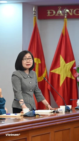 Phó Tổng giám đốc Thông tấn xã Việt Nam khẳng định những "kim chỉ nam" để có thông tin đúng và trúng, đảm bảo định hướng, phục vụ cho sự phát triển của quốc gia. (Ảnh: Minh Anh/Vietnam+)