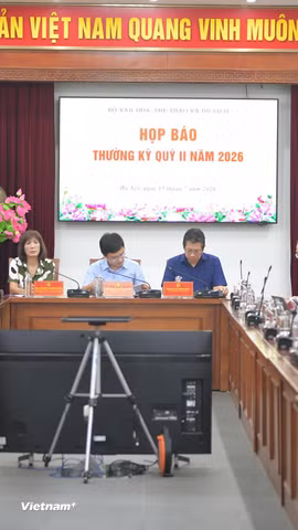 Họp báo thường kỳ của Bộ Văn hóa, Thể thao và Du lịch. (Ảnh: PV/Vietnam+)