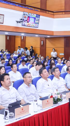 Các đại biểu dự Hội nghị tại Bộ Văn hóa, Thể thao và Du lịch. (Ảnh: Tam Ninh)