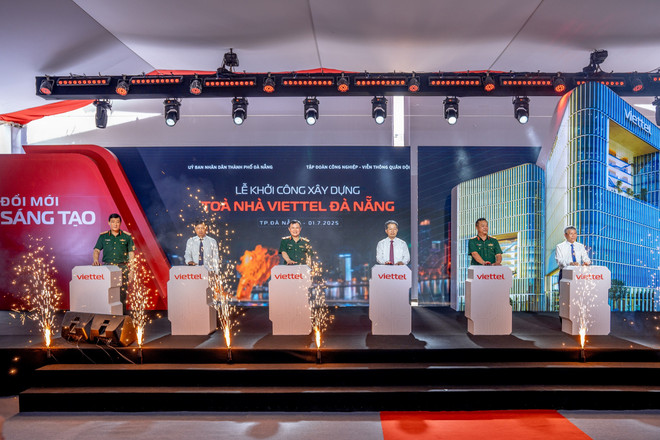 Tập đoàn Công nghiệp – Viễn thông Quân đội (Viettel) chính thức tổ chức Lễ khởi công Tòa nhà Viettel Đà Nẵng tại khu vực bờ Đông sông Hàn, Thành phố Đà Nẵng. (Ảnh: Viettel) le-khoi-cong-toa-nha-viettel-da-nang-1.jpg