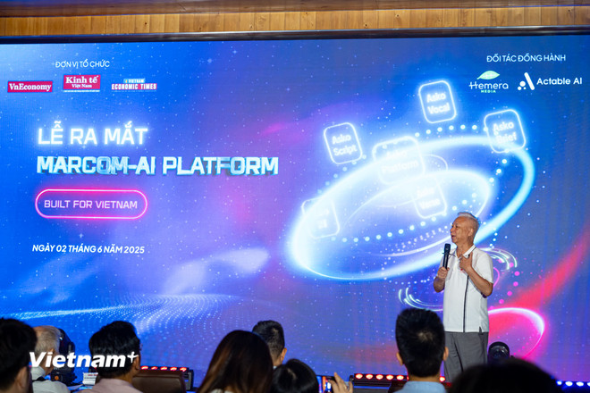 Ông Đào Quang Bính - Chủ tịch Hội đồng trị sự, Tổng Thư ký toà soạn VnEconomy. (Ảnh: Minh Sơn/Vietnam+) vnp-vn-economy-3.jpg