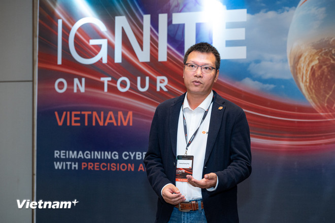 Ông Hoàng Quang Huy, Giám đốc Palo Alto Networks Việt Nam. (Ảnh: Minh Sơn/Vietnam+) vnp-palo-alto-networks-16.jpg
