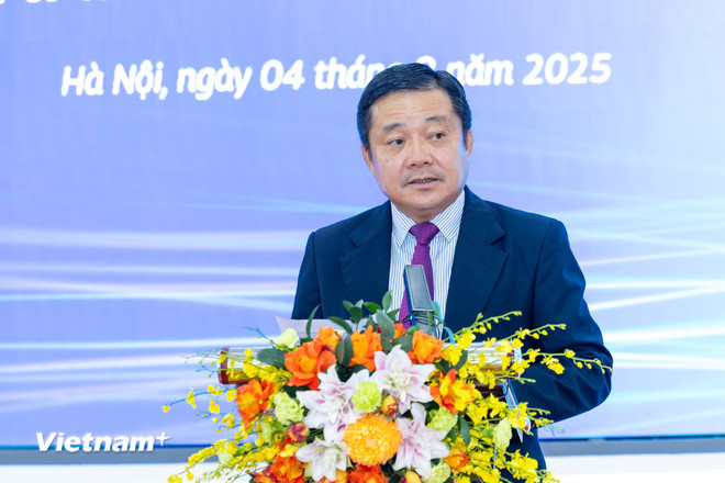 Ông Huỳnh Quang Liêm - Tổng Giám đốc VNPT. (Ảnh: Minh Sơn/Vietnam+) vnp-vnpt-14.jpg
