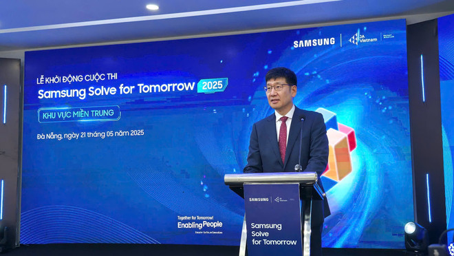 លោក Na Ki Hong អគ្គនាយកក្រុមហ៊ុន Samsung វៀតណាម។ (រូបថត៖ Samsung Vietnam) ong-na-ki-hong-tong-giam-doc-samsung-viet-nam-phat-bieu-tai-chuong-trinh-2.jpg