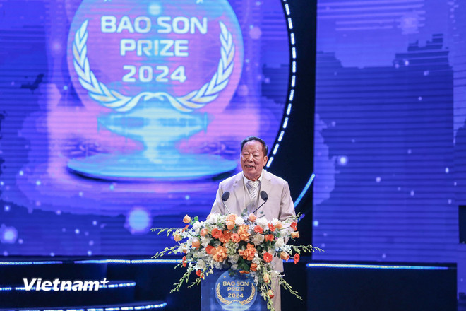 Ông Nguyễn Trường Sơn - Chủ tịch Tập đoàn Bảo Sơn. (Ảnh: PV/Vietnam+) vnp-giai-thuong-bao-son-2024.jpg