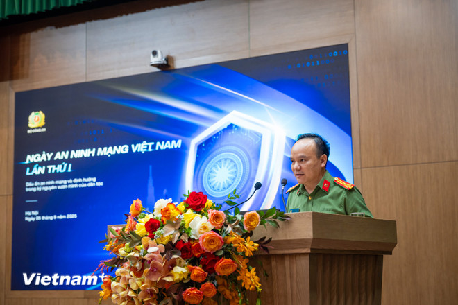 Lieutenant Colonel Le Xuan Thuy – Director of the National Cyber Security Center, Department A05. (Photo: Minh Son/Vietnam+) vnp-ngay-an-ninh-mang-viet-nam-14.jpg