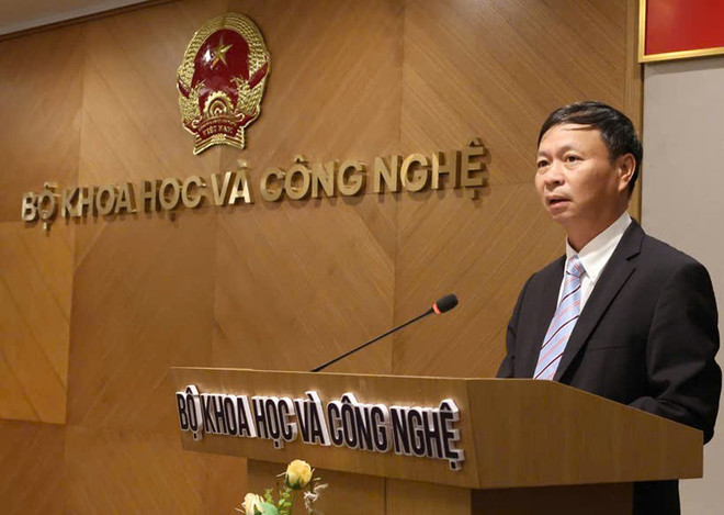 Thứ trưởng Bộ Khoa học và Công nghệ Hoàng Minh phát biểu tại sự kiện. (Ảnh: Bộ Khoa học và Công nghệ) z6758167095748-ed1f3690d34f6d67eb3d849a1bd7f8b4.jpg