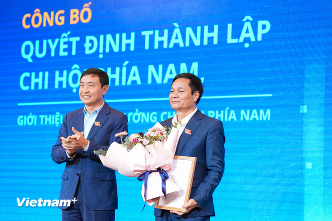 Thiếu tướng Lê Minh Mạnh – nguyên Phó Cục trưởng Cục An ninh mạng và phòng, chống tội phạm sử dụng công nghệ cao – giữ chức Chi hội trưởng Chi hội phía Nam của Hiệp hội An ninh mạng quốc gia. (Ảnh: PV/Vietnam+) vnp-hiep-hoi-an-ninh-mang-quoc-gia-3.jpg