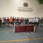 Cơ quan công an đã mời 19 đối tượng liên quan về trụ sở để làm việc. (Ảnh: CA Thành phố Hồ Chí Minh cung cấp)