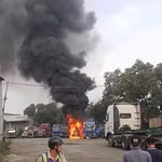 Hiện trường vụ cháy. (Ảnh: PV/Vietnam+)